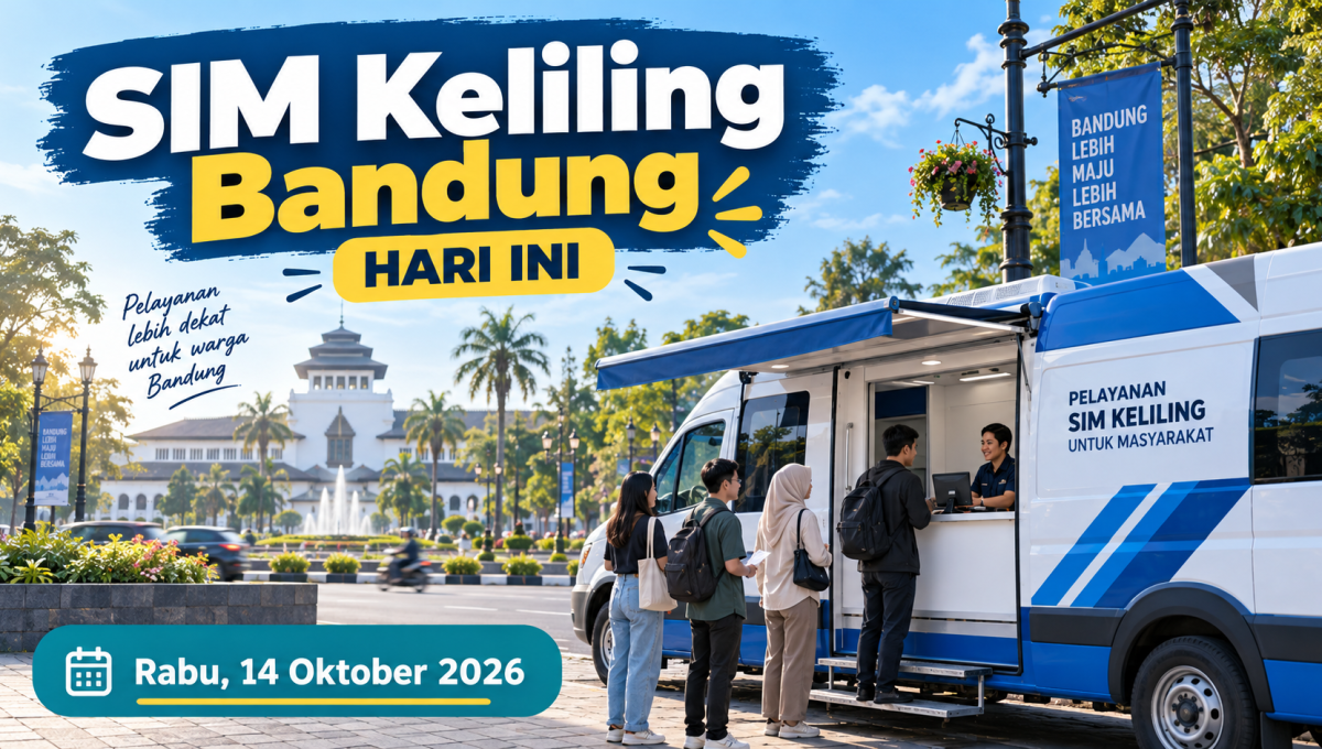 SIM Keliling Bandung Hari Ini, Rabu 14 Oktober 2026