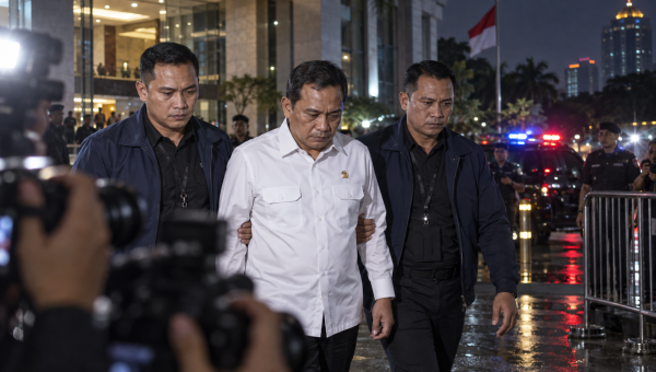Terjaring OTT KPK, Bupati Klaten Hamenang Dibawa ke Kantor Polisi