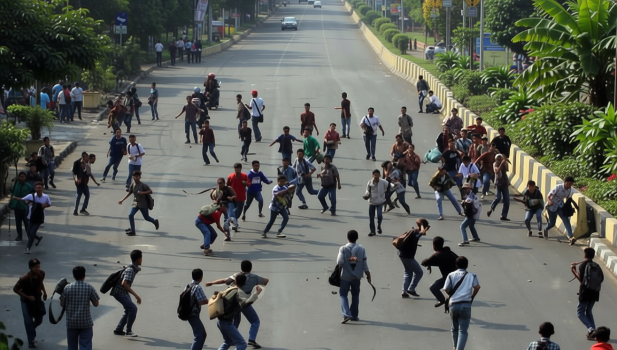 Tangan Kanan Pelajar Putus Akibat Disabet Sajam Saat Tawuran