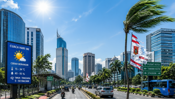 Prakiraan Cuaca Jawa Barat Siang Ini 23 Juli 2026: Cerah Berawan, BMKG Rilis Peringatan Angin