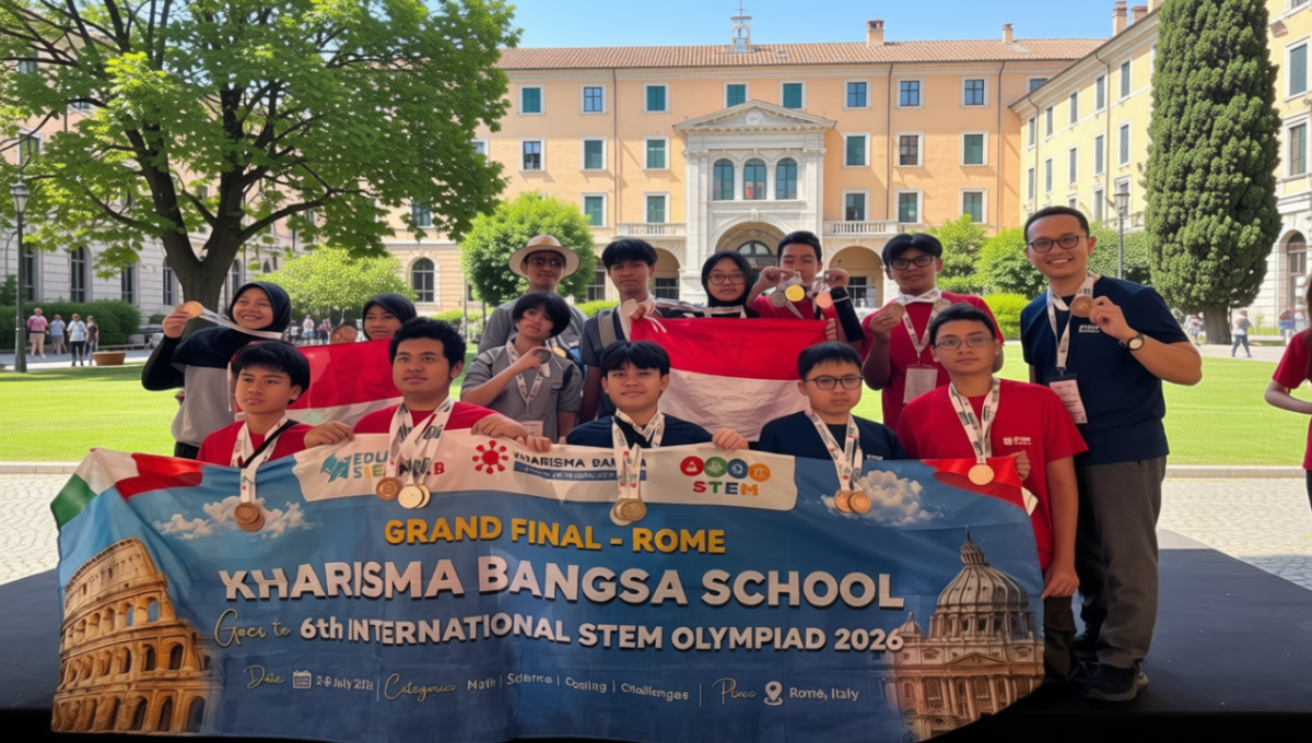 Facing Challenges: Harumkan Indonesia di Italia, Kharisma Bangsa Raih 29 Penghargaan STEM Olympiad 2026