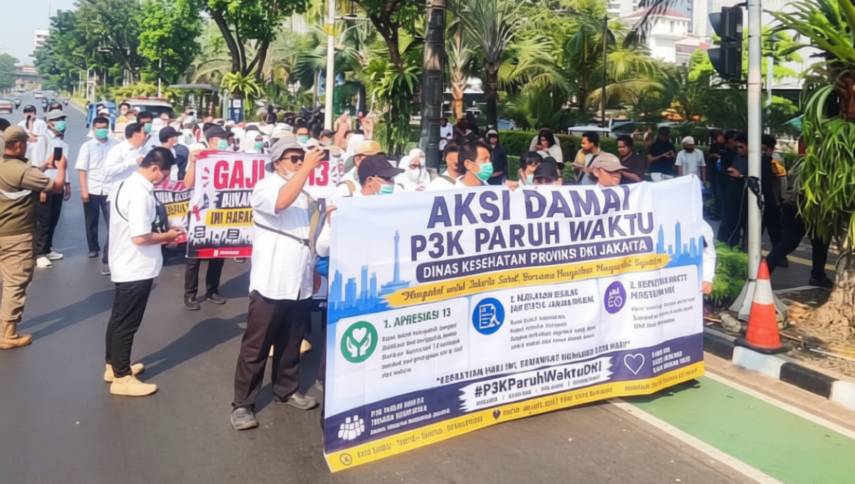 PPPK Paruh Waktu Sektor Kesehatan Gelar Aksi Damai Untuk Perjuangkan Hak