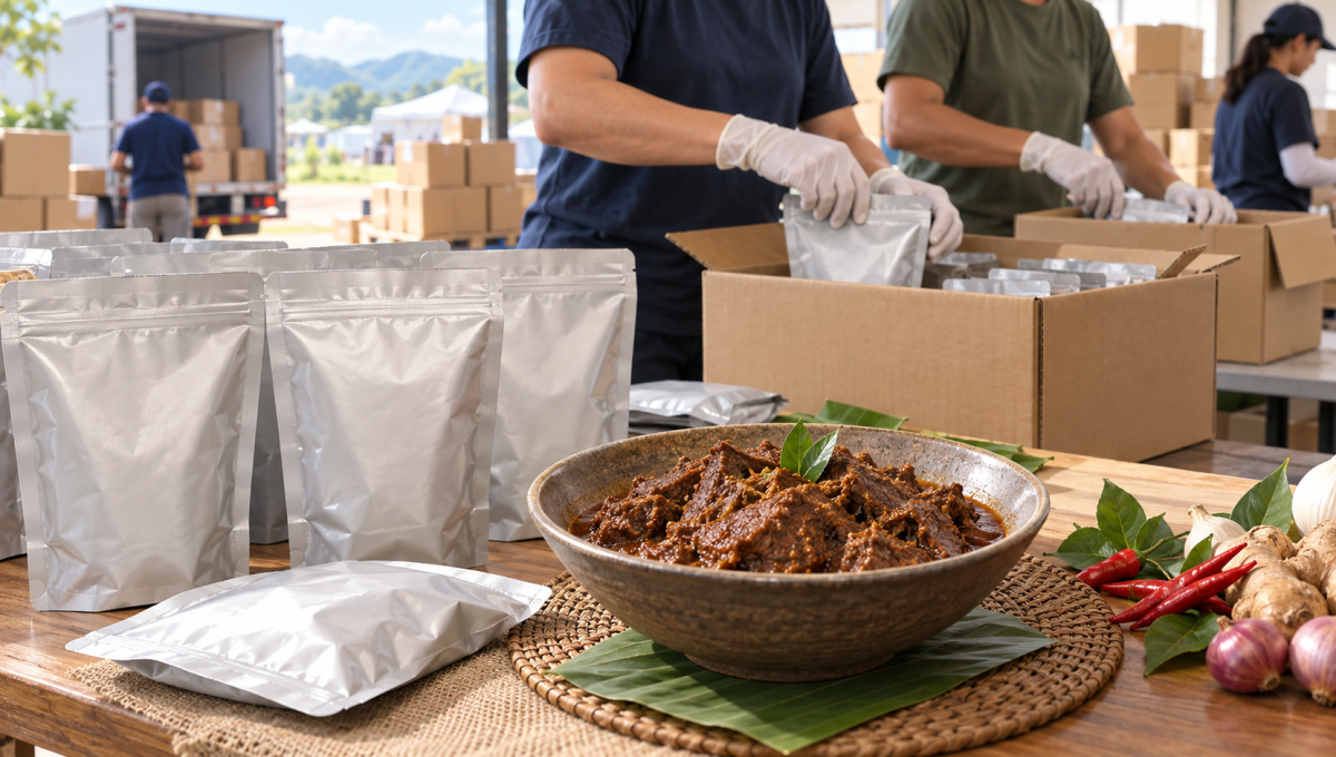 Toko Daging Nusantara Kirim 1 Ton Rendang Siap Santap untuk Korban Gempa NTT