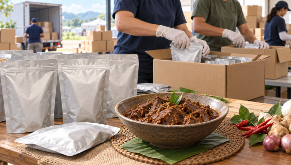 Toko Daging Nusantara Kirim 1 Ton Rendang Siap Santap untuk Korban Gempa NTT
